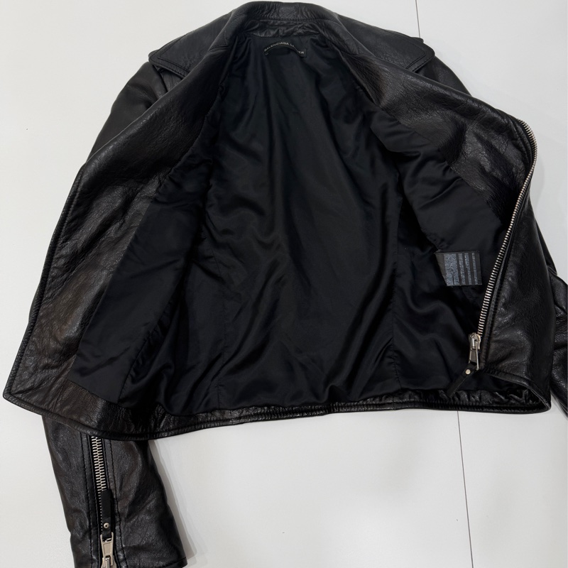 balenciaga 巴黎世家 黑色 羊羔皮 皮衣外套 皮外套夾 克-16