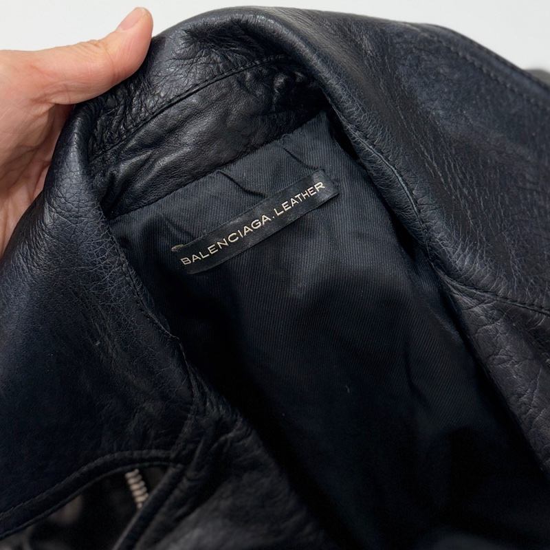 balenciaga 巴黎世家 黑色 羊羔皮 皮衣外套 皮外套夾 克-32