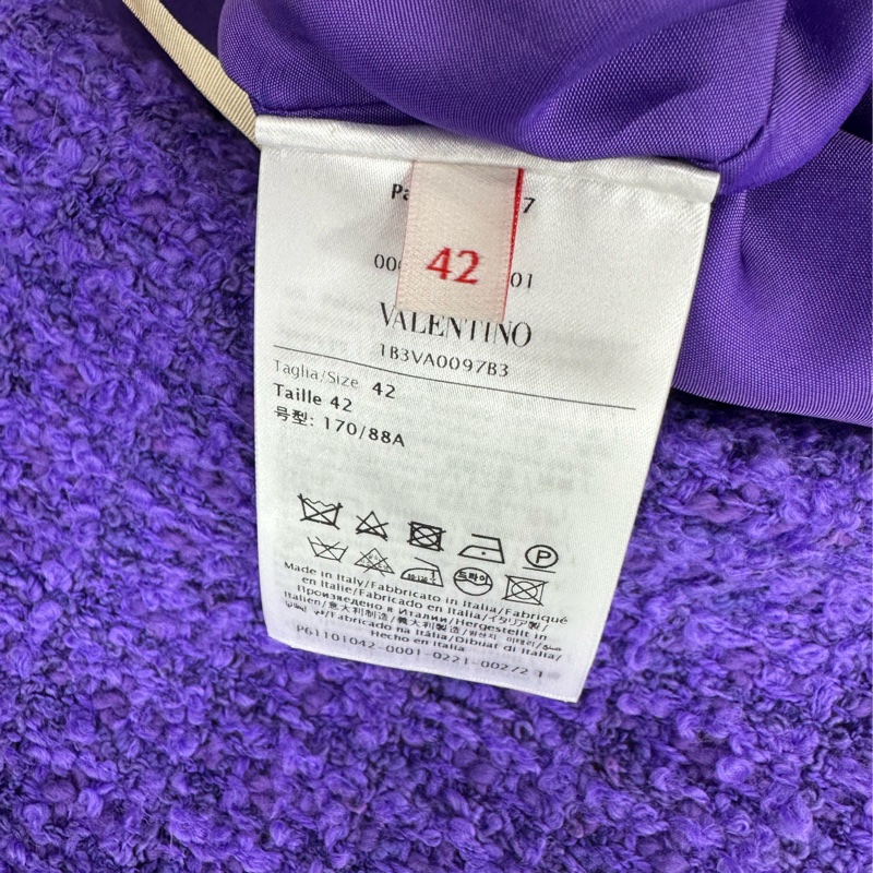 Valentino 華倫天奴 紫色編織洋裝 42碼-4