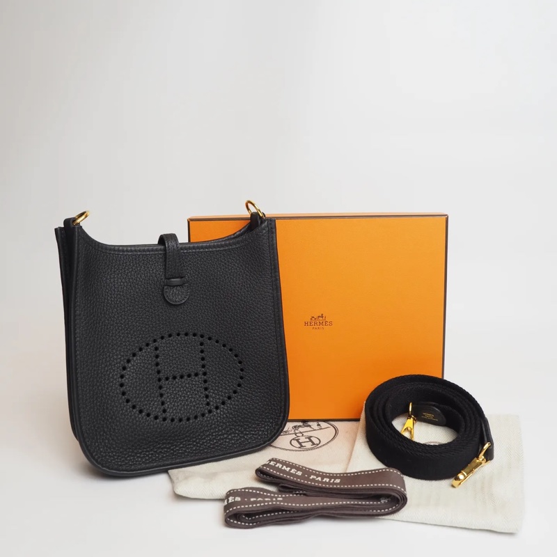 Hermès mini evelyne黑金-0