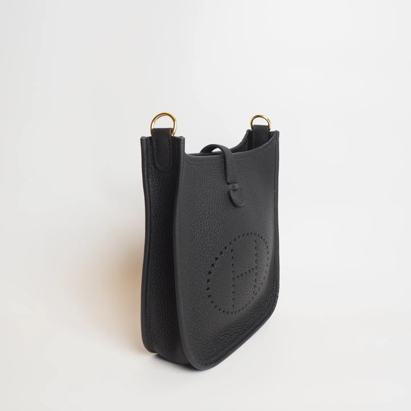 Hermès mini evelyne黑金-7