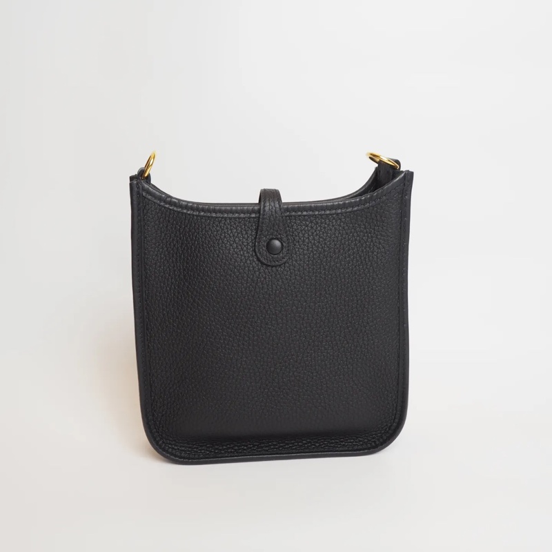 Hermès mini evelyne黑金-8