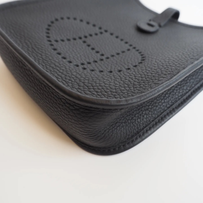 Hermès mini evelyne黑金-12
