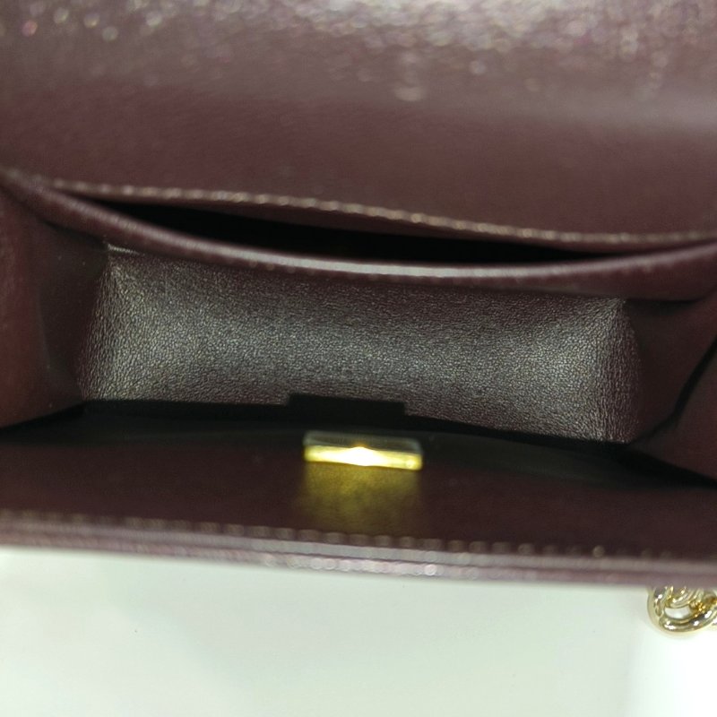 CHANEL BOY CHANEL深棕色荔枝紋牛皮單肩包金色五金可拆卸肩帶 晶片款 9.8新-6