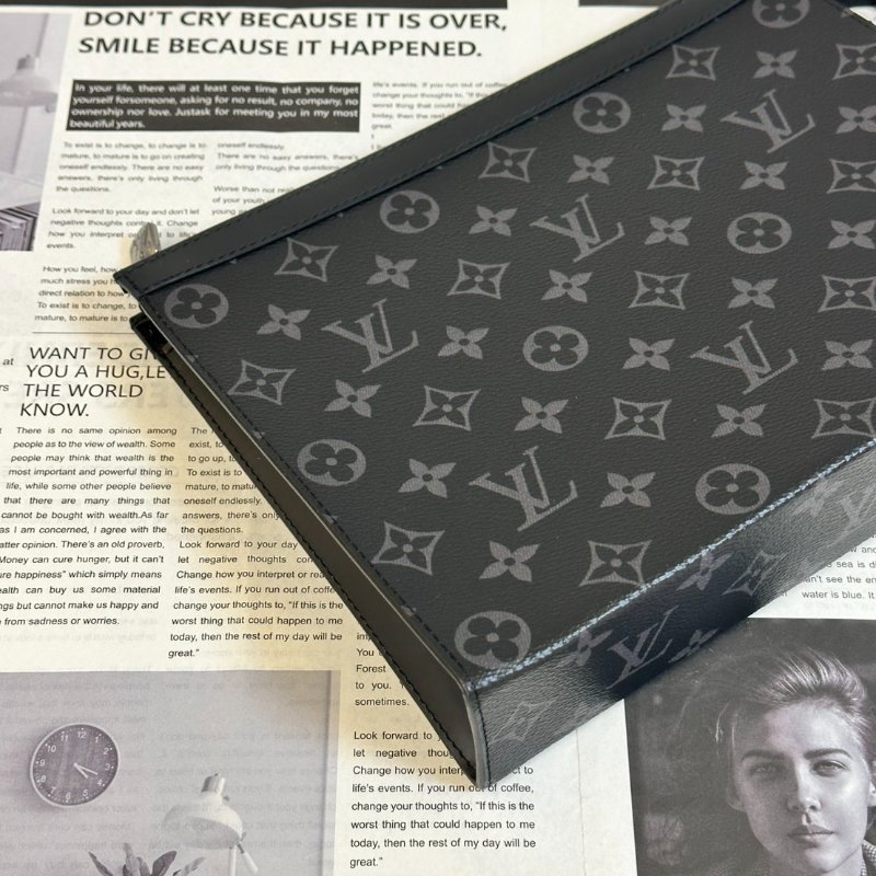 LOUIS VUITTON Pochette Voyage手拿包 - MM灰老花-2