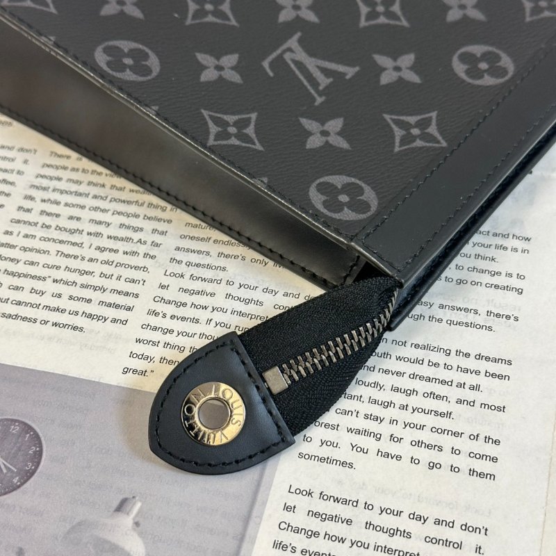 LOUIS VUITTON Pochette Voyage手拿包 - MM灰老花-4