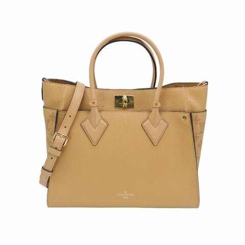 Louis Vuitton On My Side GM 打孔小牛皮轉釦二用包(M22226-霞光橙)