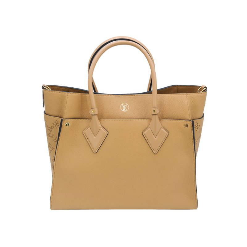 Louis Vuitton On My Side GM 打孔小牛皮轉釦二用包(M22226-霞光橙)-2