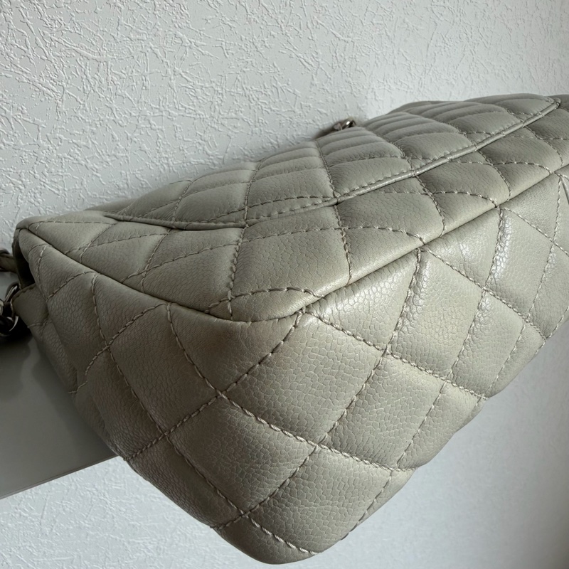 Chanel冰川藍荔枝皮銀鏈JUMBO-27