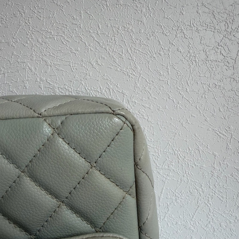 Chanel冰川藍荔枝皮銀鏈JUMBO-28