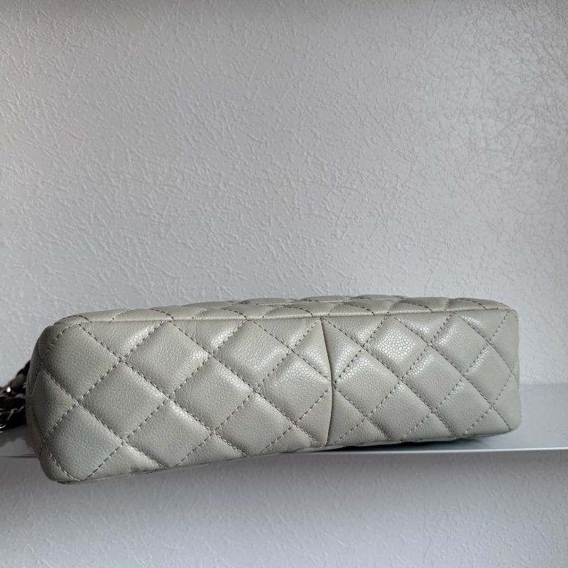 Chanel冰川藍荔枝皮銀鏈JUMBO-29