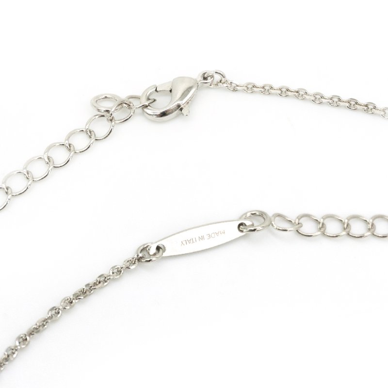 Ferragamo Gancini 品牌logo金屬項鍊(696659-銀)-2