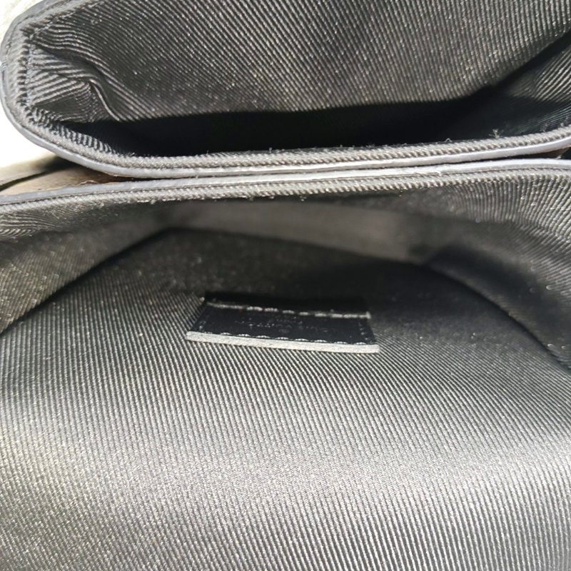 LOUIS VUITTON S LOCK迷你棕色塗層帆布老花單肩包黑色五金可拆卸肩帶-6