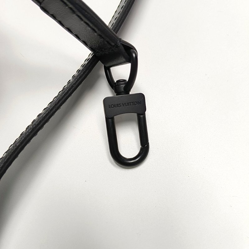 LOUIS VUITTON S LOCK迷你棕色塗層帆布老花單肩包黑色五金可拆卸肩帶-10