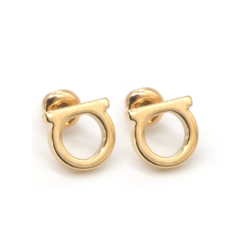Ferragamo Gancini 針式耳環(696432-金)-0