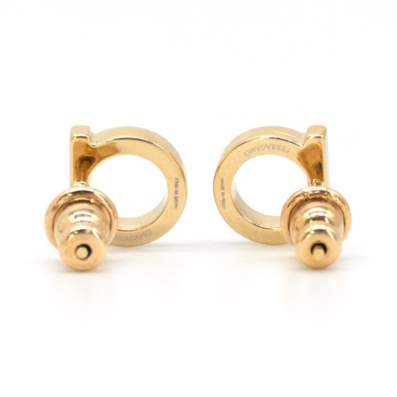 Ferragamo Gancini 針式耳環(696432-金)-4