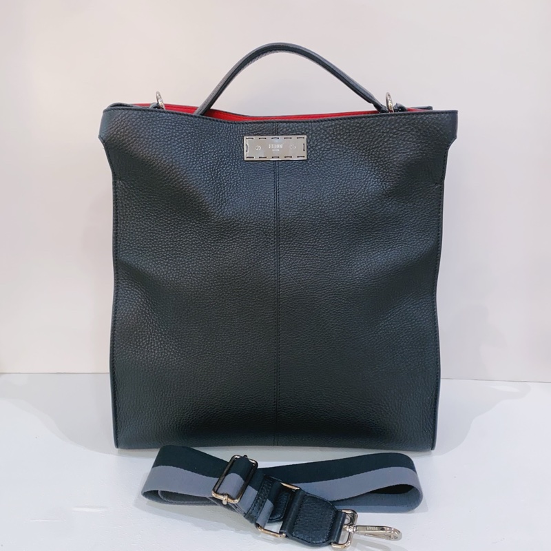 99新fendi芬迪男士公文包手提單肩斜挎包尺寸41 x 40 x 17.5-0