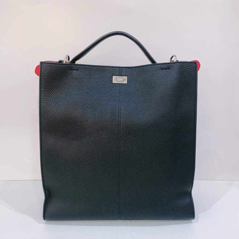 99新fendi芬迪男士公文包手提單肩斜挎包尺寸41 x 40 x 17.5-3