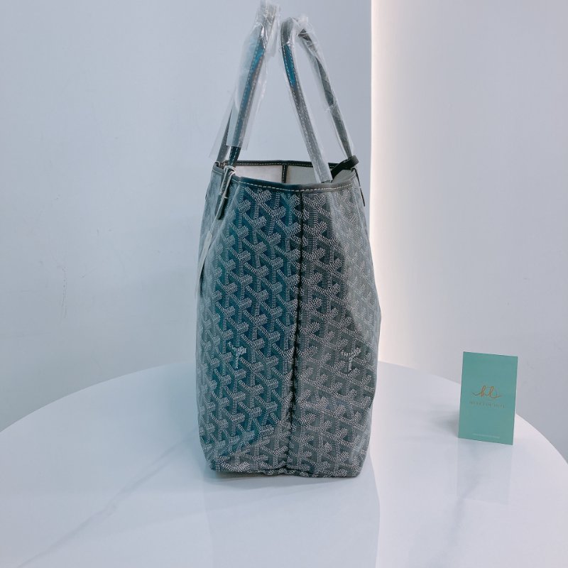 MS0494 Goyard 戈雅 餃子袋 帆布 跣水 灰色 銀扣 Saint Louis Tote Bag PM Canvas Grey x PHW-2
