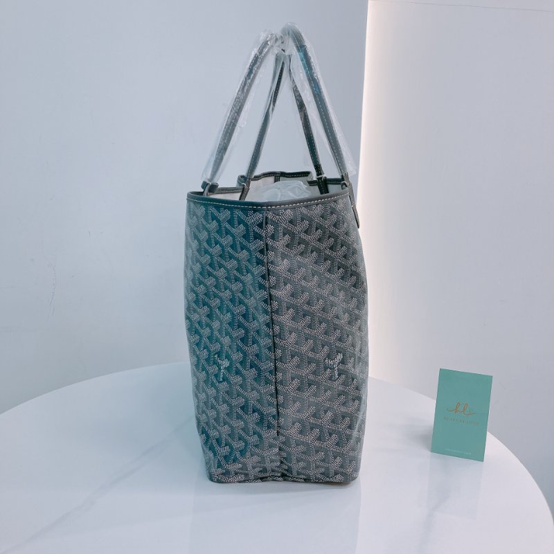 MS0494 Goyard 戈雅 餃子袋 帆布 跣水 灰色 銀扣 Saint Louis Tote Bag PM Canvas Grey x PHW-3