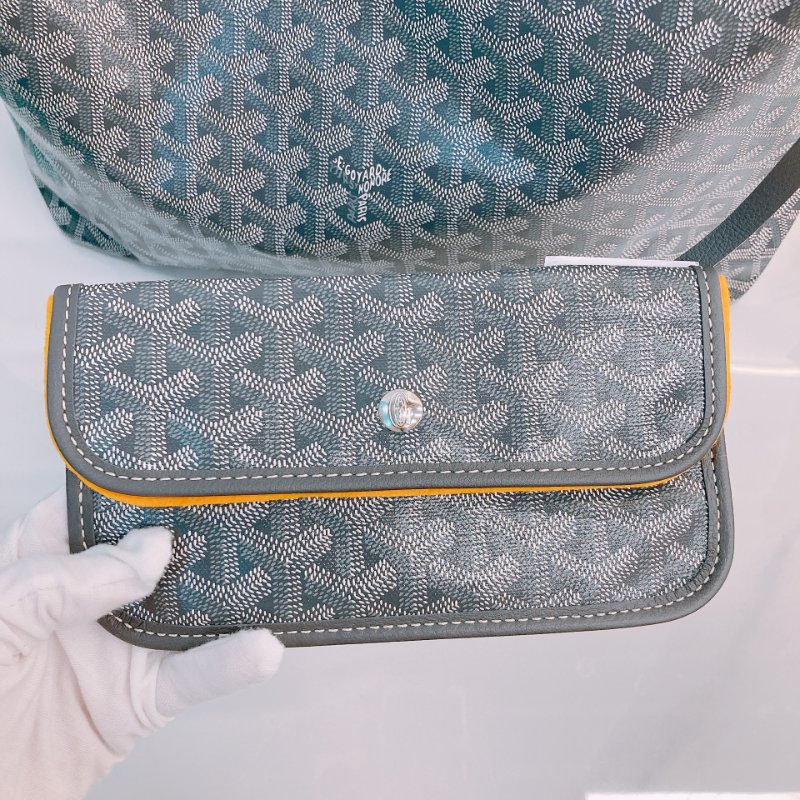 MS0494 Goyard 戈雅 餃子袋 帆布 跣水 灰色 銀扣 Saint Louis Tote Bag PM Canvas Grey x PHW-11