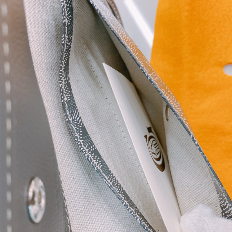 MS0494 Goyard 戈雅 餃子袋 帆布 跣水 灰色 銀扣 Saint Louis Tote Bag PM Canvas Grey x PHW-12