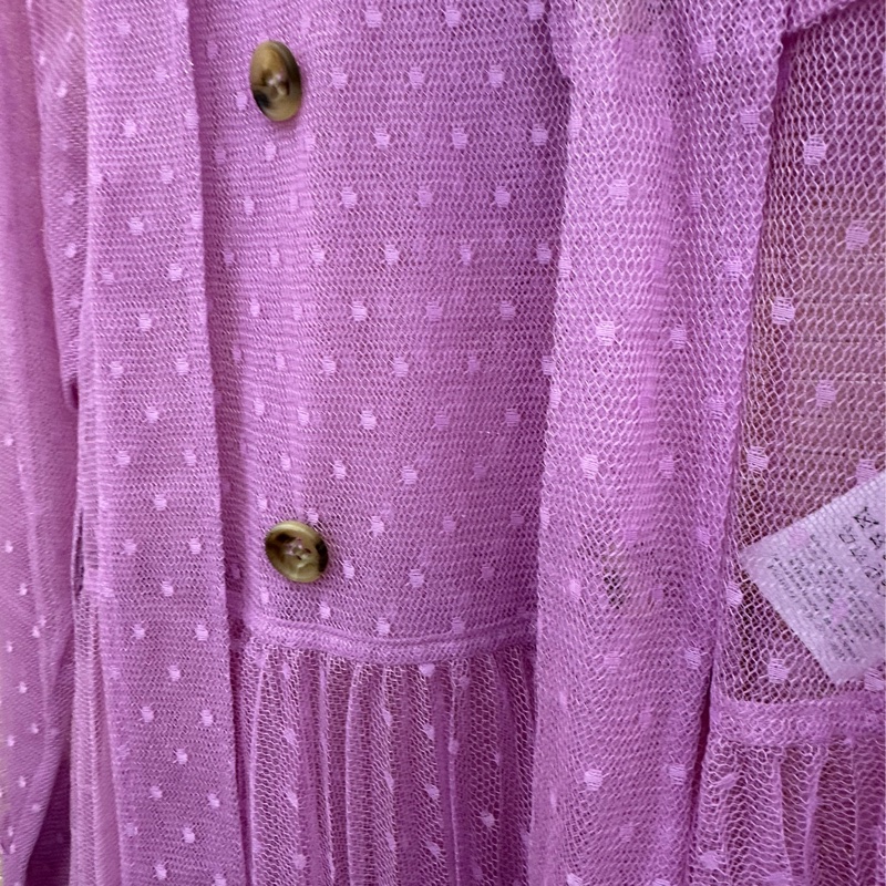 RED VALENTINO洋裝 波點網紗,紫粉 40碼-2