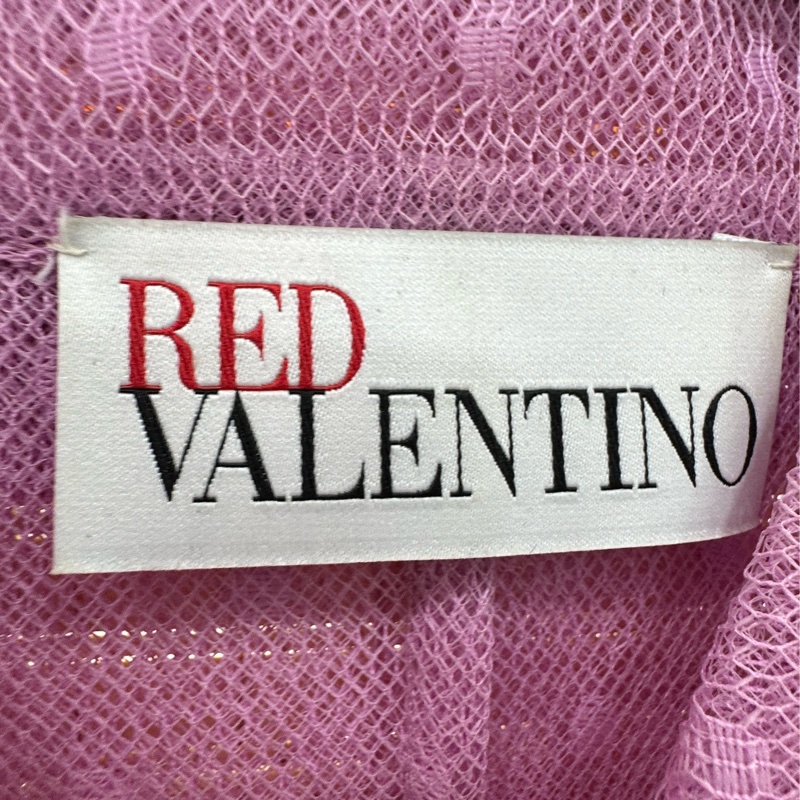 RED VALENTINO洋裝 波點網紗,紫粉 40碼-3