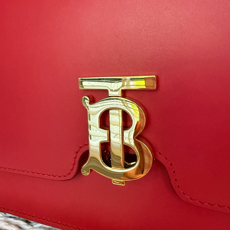 BURBERRY 中型肩背包、斜背包、紅色-3
