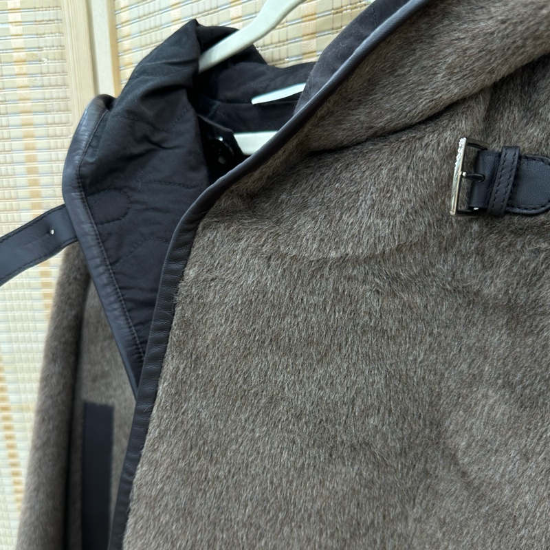 Hermes 愛馬仕 羊駝毛連帽短外套 34碼 全新吊牌-2