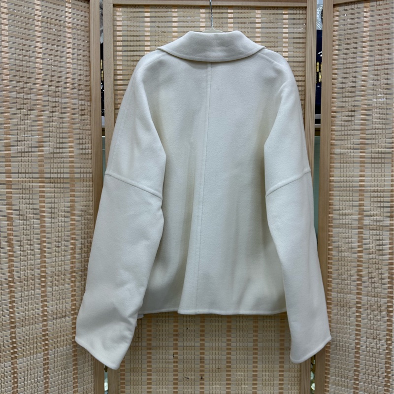Hermes 愛馬仕 23秋冬白色羊絨外套 34碼 全新吊牌-1
