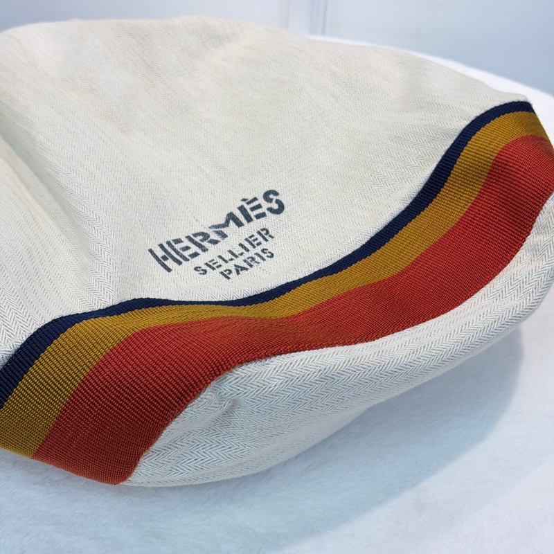 Hermes 沙灘布袋背包 chevron canvas backpack 48H-1