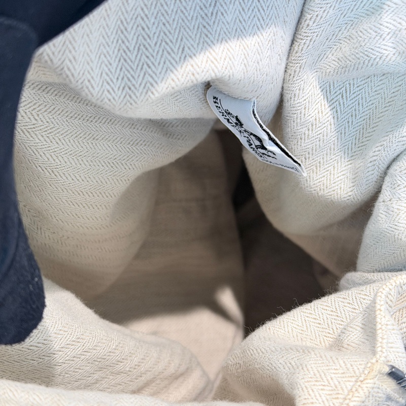 Hermes 沙灘布袋背包 chevron canvas backpack 48H-5