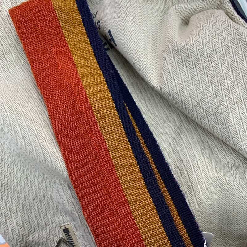 Hermes 沙灘布袋背包 chevron canvas backpack 48H-15