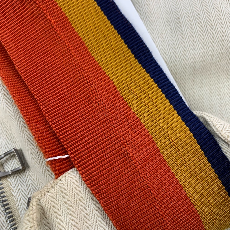 Hermes 沙灘布袋背包 chevron canvas backpack 48H-18