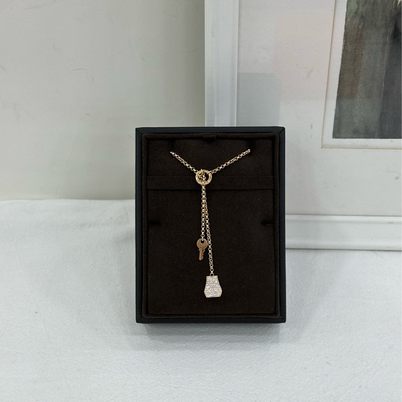 Hermes 愛馬仕 Kelly Clochette H220260B 玫瑰金項鍊 25年卡-1