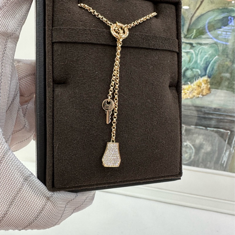 Hermes 愛馬仕 Kelly Clochette H220260B 玫瑰金項鍊 25年卡-3