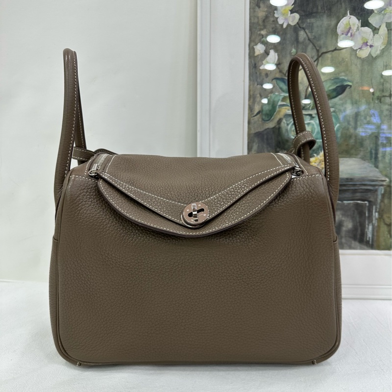 Hermes 愛馬仕 Lindy 30 大象灰銀扣 框R TC皮-1