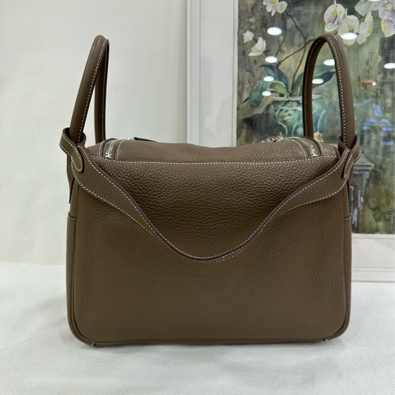 Hermes 愛馬仕 Lindy 30 大象灰銀扣 框R TC皮-2