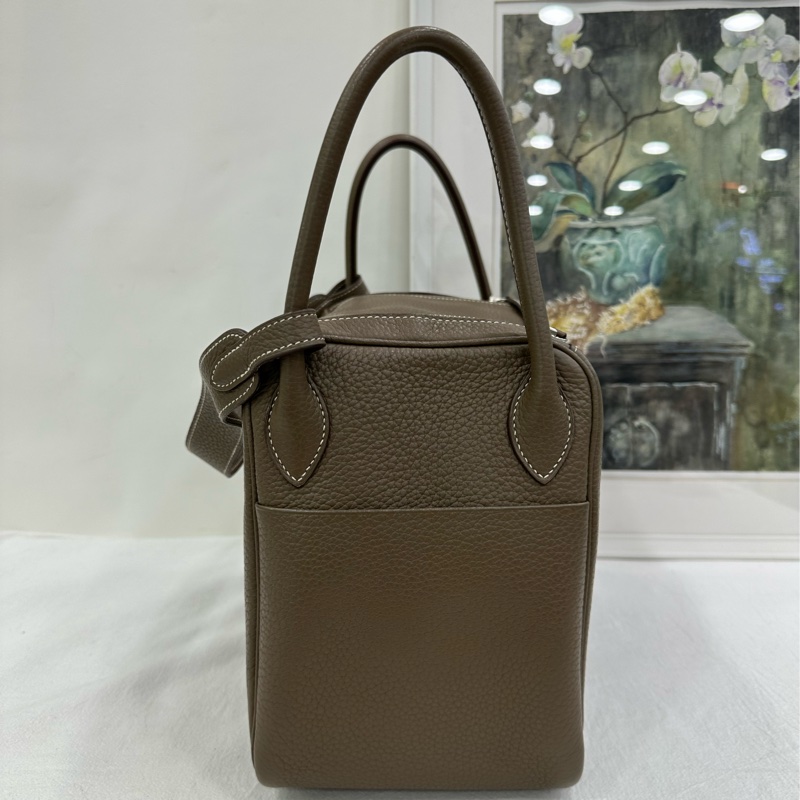 Hermes 愛馬仕 Lindy 30 大象灰銀扣 框R TC皮-3