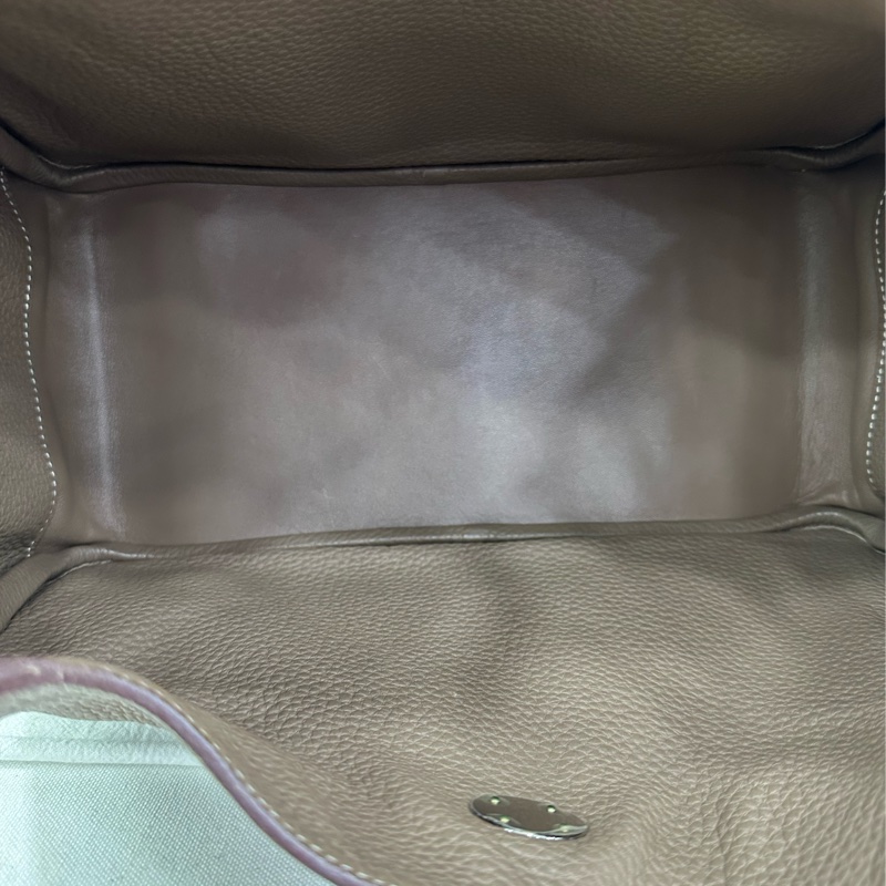 Hermes 愛馬仕 Lindy 30 大象灰銀扣 框R TC皮-8