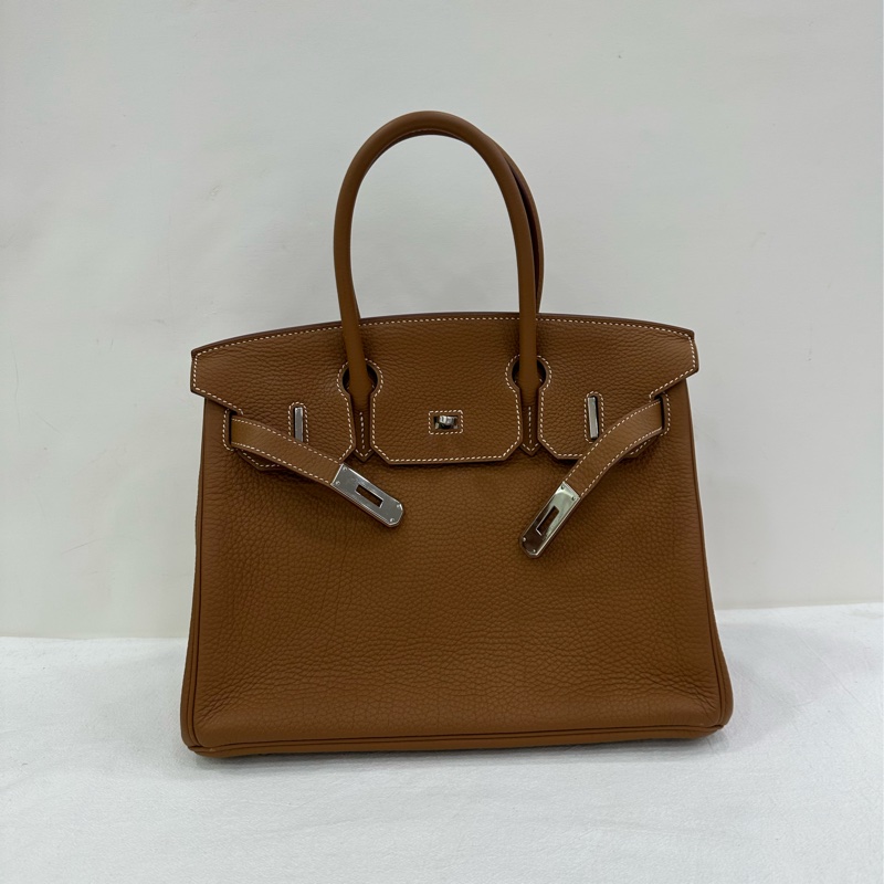 Hermes 愛馬仕 Birkin 30 37金棕銀扣 Togo皮 框Q-1
