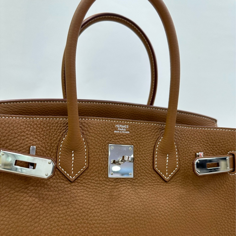 Hermes 愛馬仕 Birkin 30 37金棕銀扣 Togo皮 框Q-7
