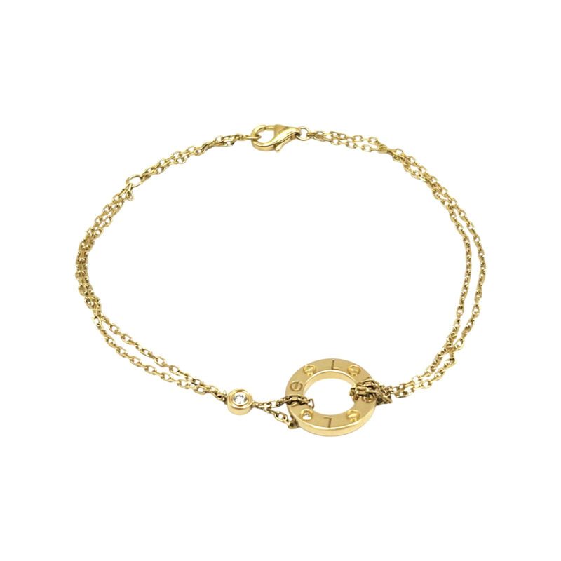 18K黃金 單鑽 Love 手鍊【Cartier 卡地亞】 B6038300-0