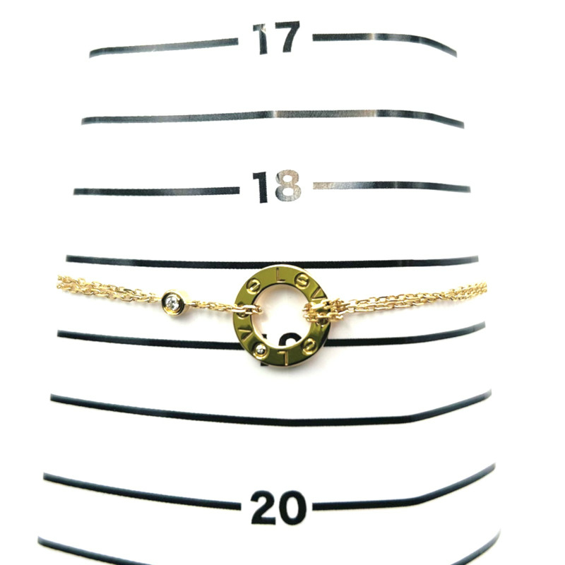 18K黃金 單鑽 Love 手鍊【Cartier 卡地亞】 B6038300-10