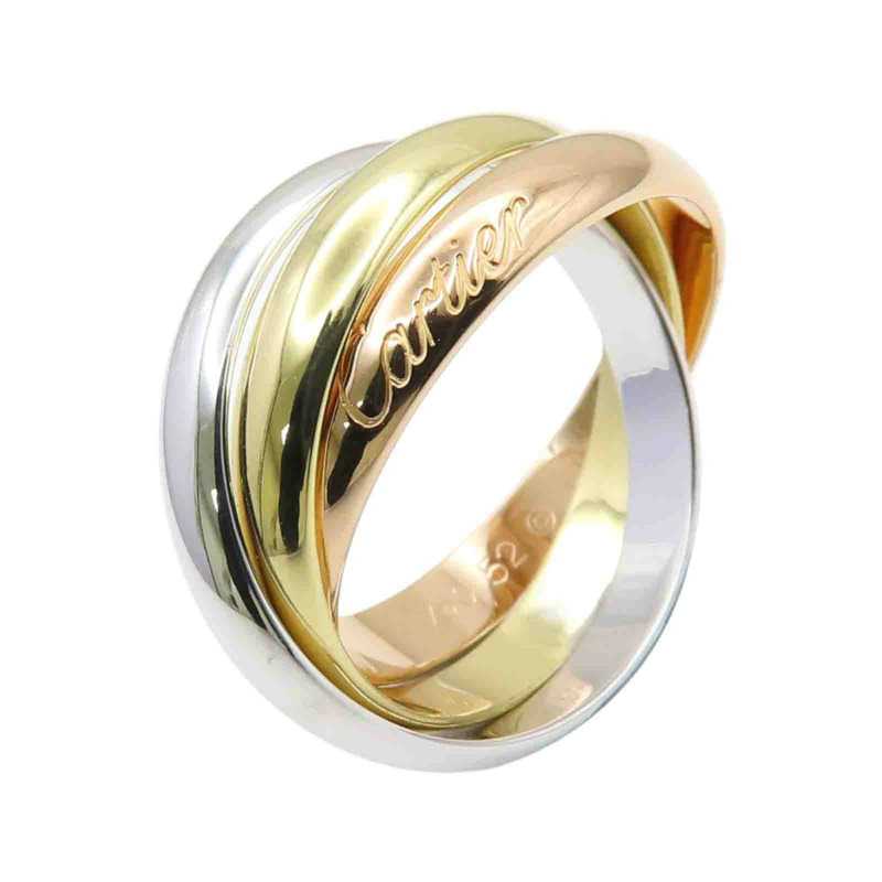 18K 三色三金 Trinity 三環戒指【Cartier 卡地亞】-0