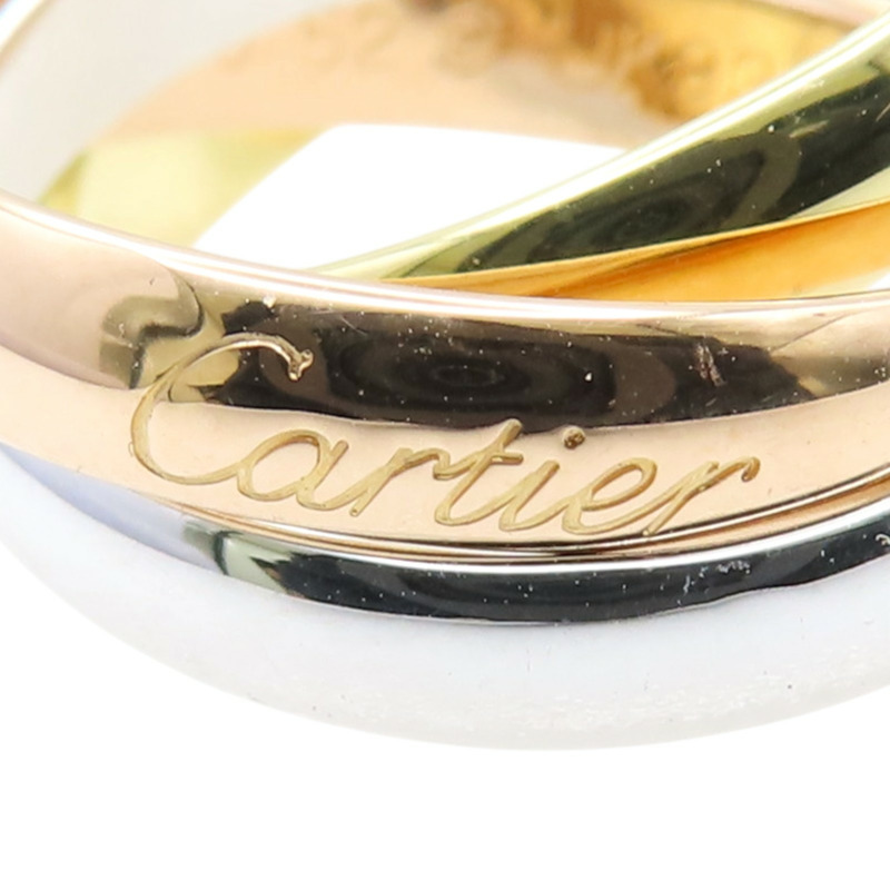 18K 三色三金 Trinity 三環戒指【Cartier 卡地亞】-6