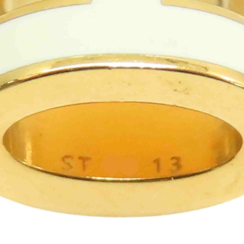 白色琺瑯 金色鍍金 H POP NECKLACE 項鍊【HERMES 愛馬仕】-7