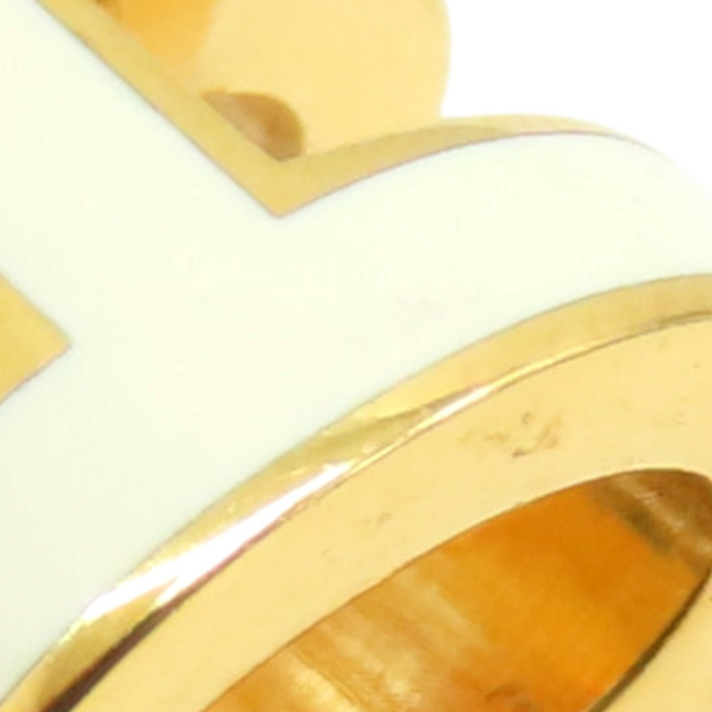 白色琺瑯 金色鍍金 H POP NECKLACE 項鍊【HERMES 愛馬仕】-8