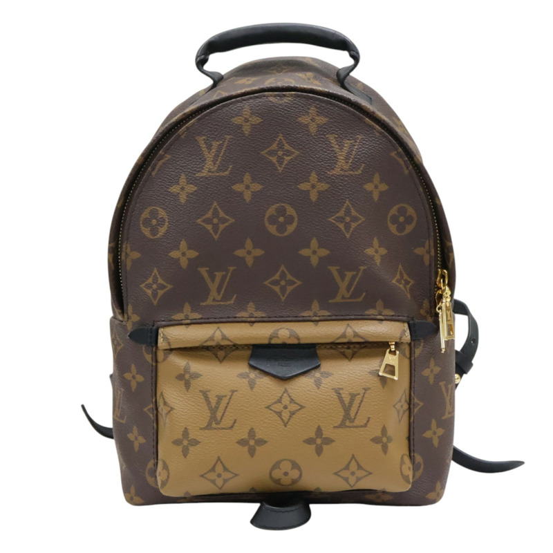 棕色 原花帆布 Palm Springs PM 後背包【LOUIS VUITTON LV 路易威登】 M43116-0